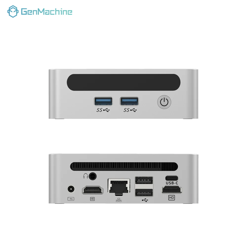 Genmachine AMD R5 6600H ES Новый мини-ПК Windows 11 WiFi 6 Игровой ПК DDR5 4800 МГц 4,2 ГГц Процессор M.2 SSD Поддержка компьютера 4K