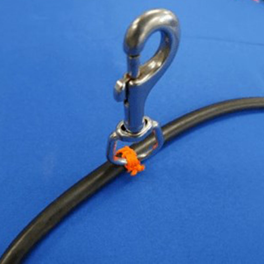 1PC 316 Stainless Steel Swivel Eye Bolt Spring Snap Hook Marine Diving D Ring Snap Hooks With Swivel For Scuba Diving Pet Leash