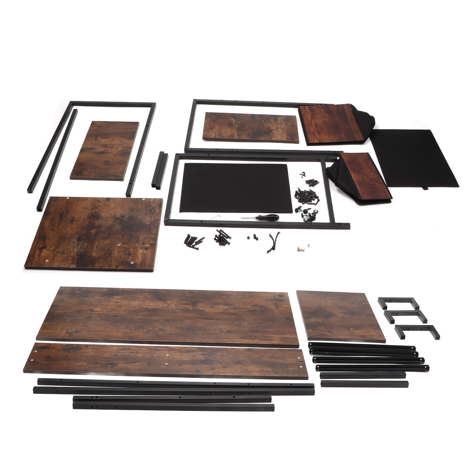 Mesa de computador com prateleira elevada, exclusiva, para casa, computador, resistente, gavetas suficientes, grande espaço de mesa, decorativo para casa