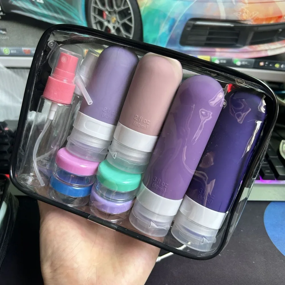 17pcs/4pcs Travel Bottle Set Leak-Proof Container Portable Refillable Toiletries Shampoo Conditioner Lotion Liquid Empty Bottles