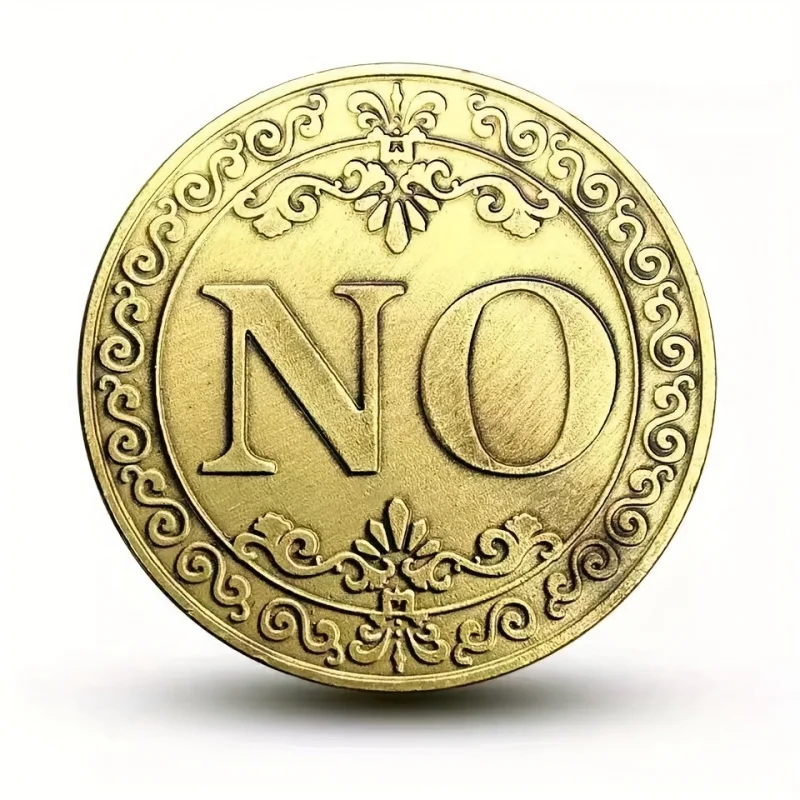 SÌ o NO Flip Decision Coin: metallo Scegli la moneta, divertente risposta, scegli la moneta commemorativa