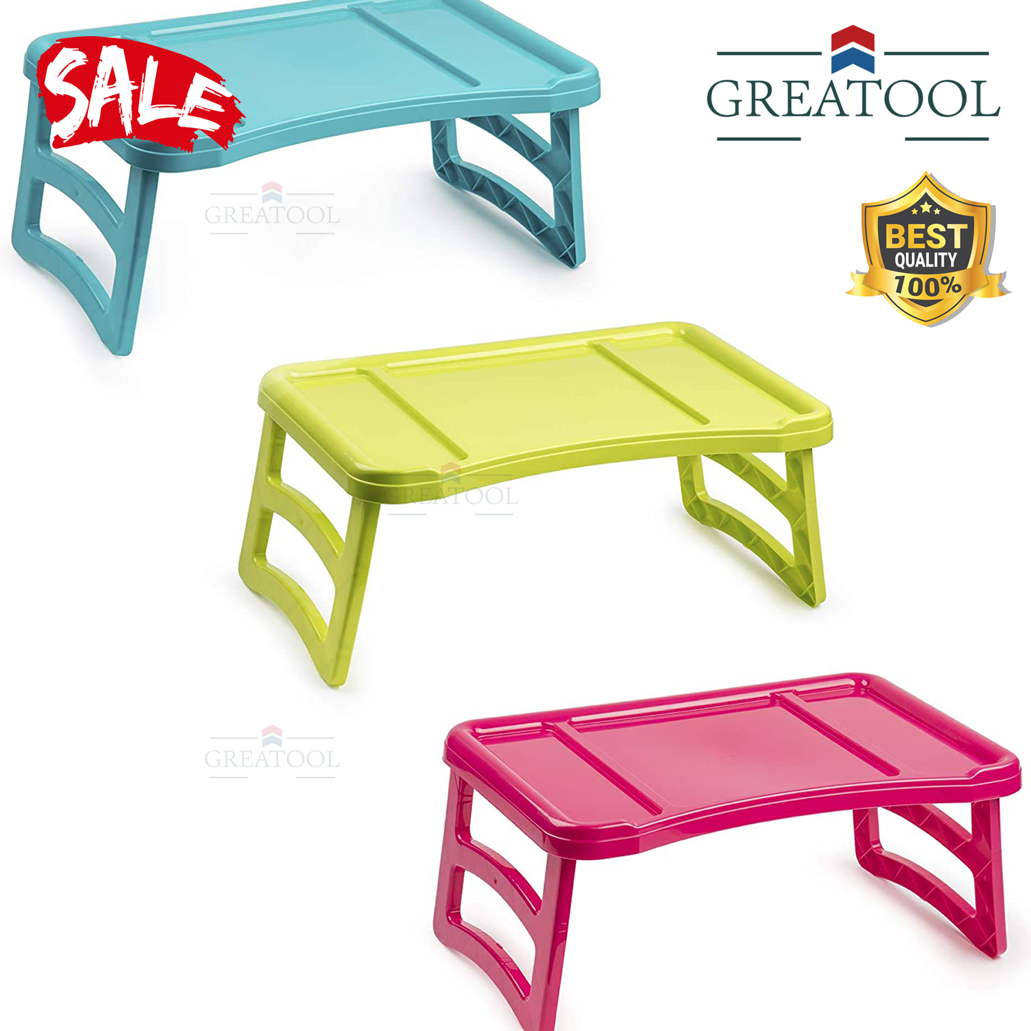 Mesa Plegable Cama de PVC, Bandeja de desayunos, Bandeja de Comer sofá y cama. Ajustable con Tapa Abatible Envío desde España