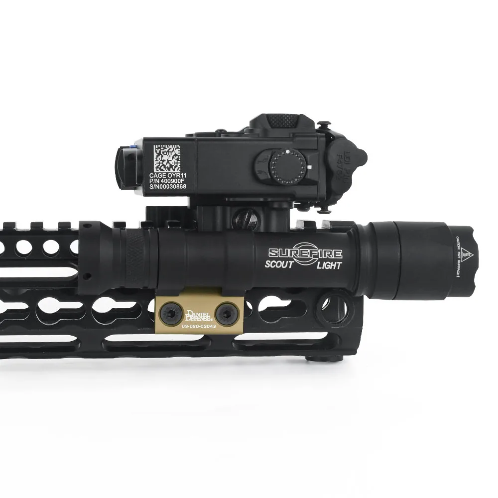 Luz de explorador montaje lateral DD CNC Keymod M-LOK Rail para SF M300 M600 linterna táctica soportes de Base accesorios de caza