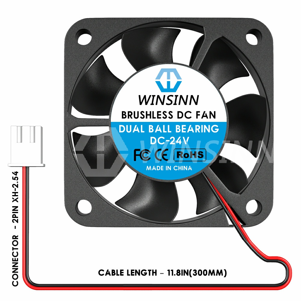 WINSINN スイインファン4010mm,5v,12v,24v,デュアルボールベアリング,ブラシレス冷却,40x10mm,2ピン,3ピン