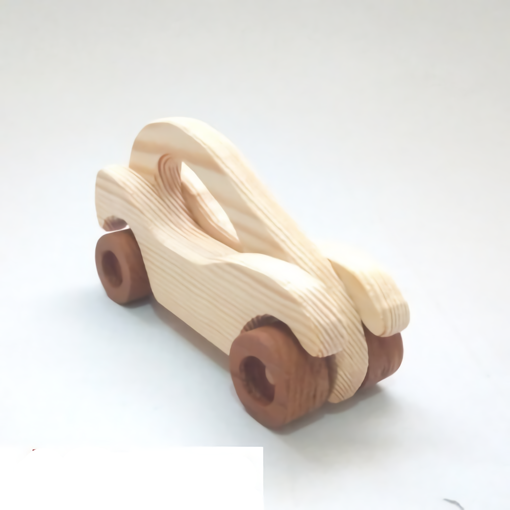 Mobil Mainan Kayu 4 Model Yang Berbeda (Truk Pikap-Desain JEEP-ATV-ORIGINAL)