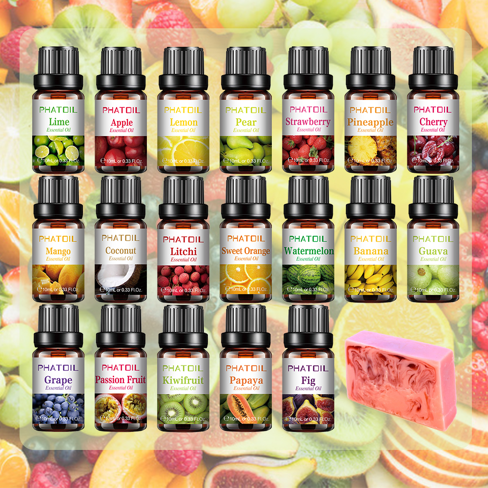 Mascarilla difusora de aceite aromático con fragancia de coco y vainilla, brisa marina, mango, fresa, aceite de goma de mascar para brillo de labios, fabricación de velas, 10ml