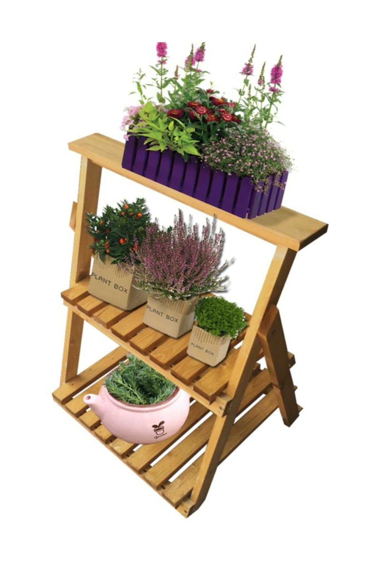 Welbonia Pot Bunga Berdiri Pot Bunga Balkon