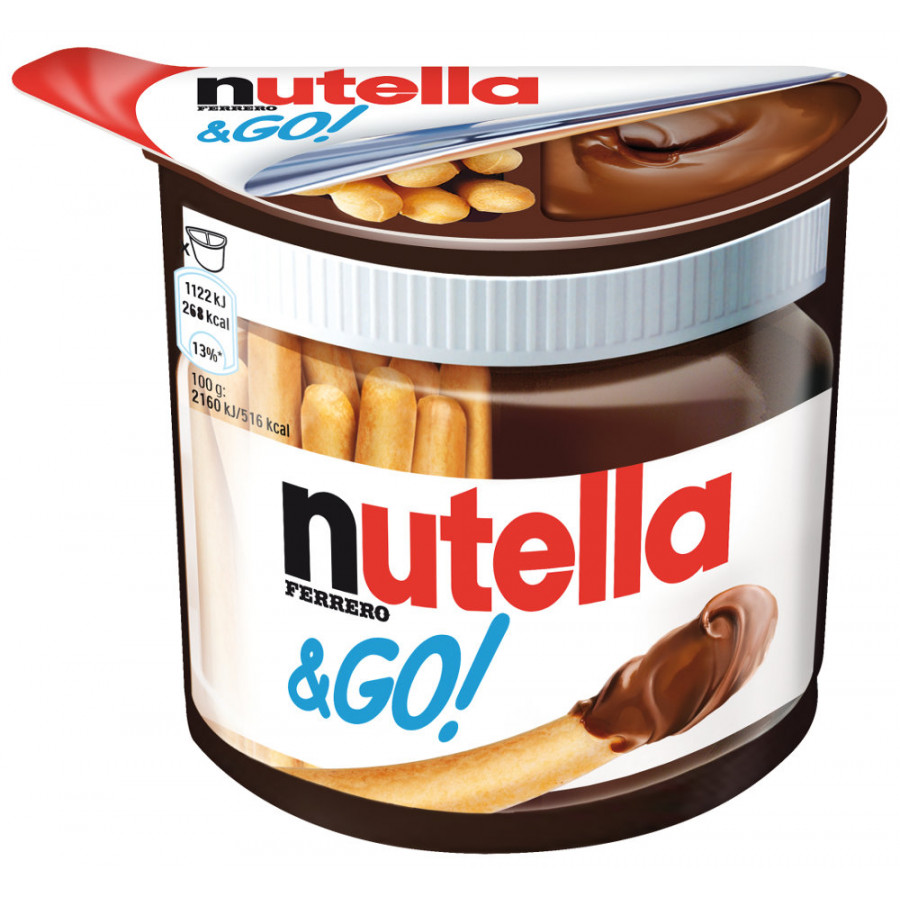 Kinder Nutella & Go Nutella, Embalagem de 12 Peças, 52g