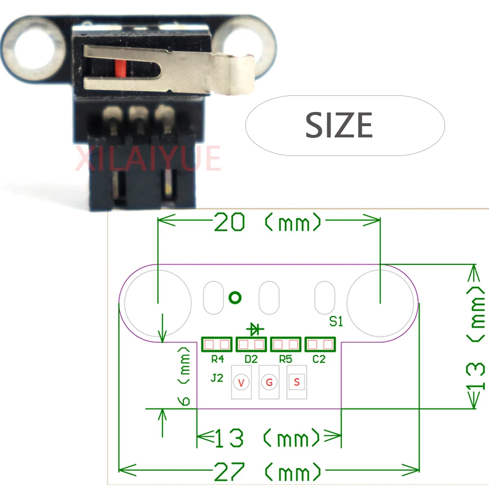 6PCS Micro Limit Switches with 1M 3 Pin Cable for 3018-PRO/3018-MAV/ Mach3.