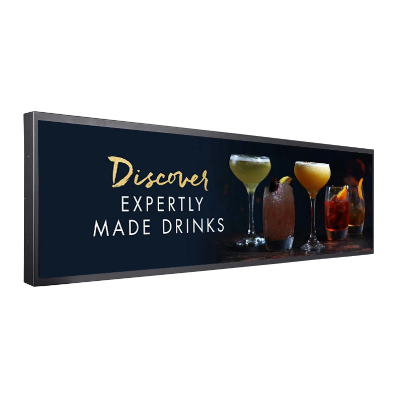 37-Zoll-Android-Stretch-Bar-LCD-Display mit WLAN, rj45 und interaktiver Bluetooth-Digital Signage für dynamische Werbung