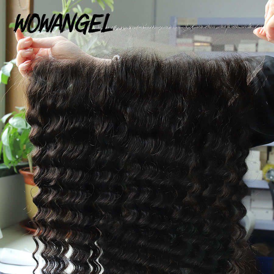 13 × 6 hdレースフロントのみディープ波13 × 4フルフロント不可視のhdレース閉鎖のみバージンの毛溶融スキン事前摘み取ら