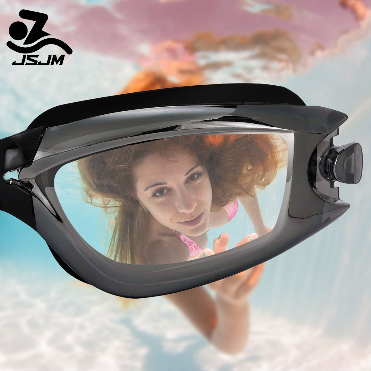 JSJM nuevo profesional adulto antiniebla protección UV lente hombres mujeres gafas de natación impermeable ajustable gafas de natación de silicona