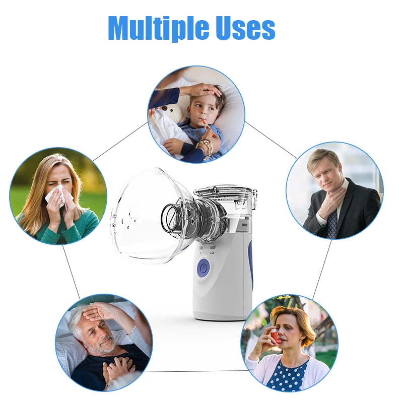 Di Động Máy Xông Khí Dung Máy Y Tế Atomizer Nebuliser Inhalator Người Lớn Trẻ Em Im Lặng Đế Hít Humidificador Nebulizador Portatil