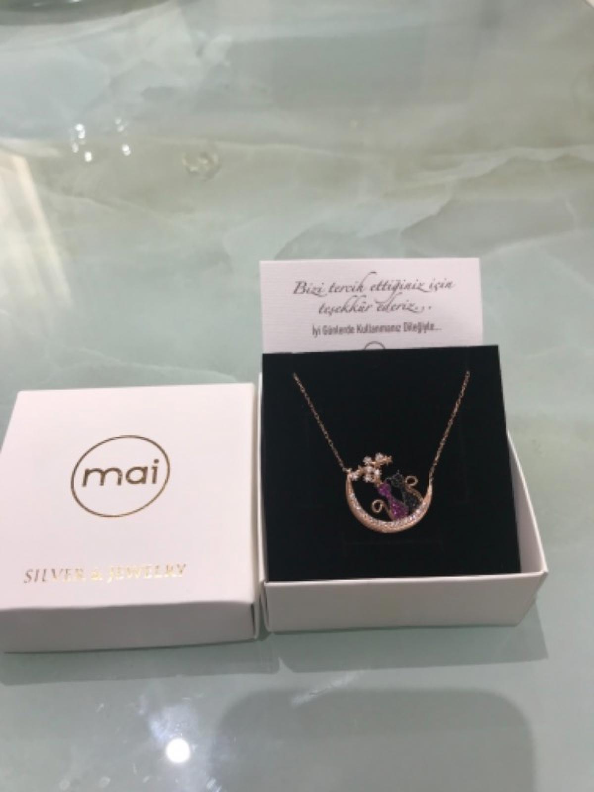 2021 Model Gaya Baru Super Bordir Perak Wanita 925 Kucing Kalung