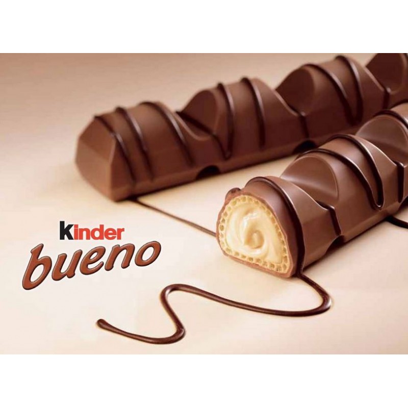 Kinder-Wafer Crocante embalada individualmente, Revestida com Chocolate ao Leite, com Recheio de Leite e Aquecedor, 2 Barras, 30 Unidades