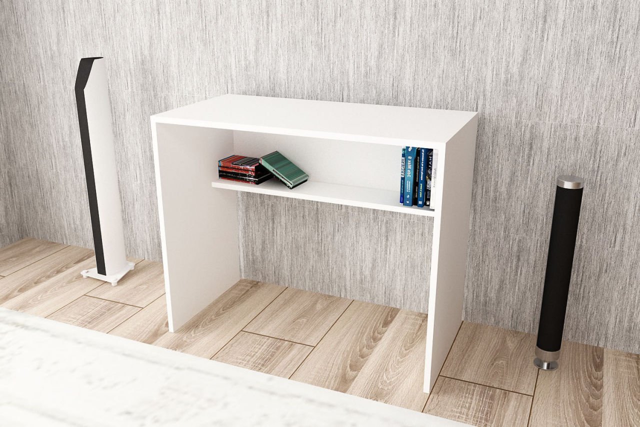 Meja Belajar dengan Meja Komputer Partisi Rak Buku Meja Siswa