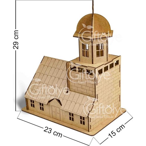 SET Kayu MODEL,GALATA dan KZ TOWER 3-PIECE, SET Lukisan MODEL, PUZZLE, Cat Akrilik, Kuas