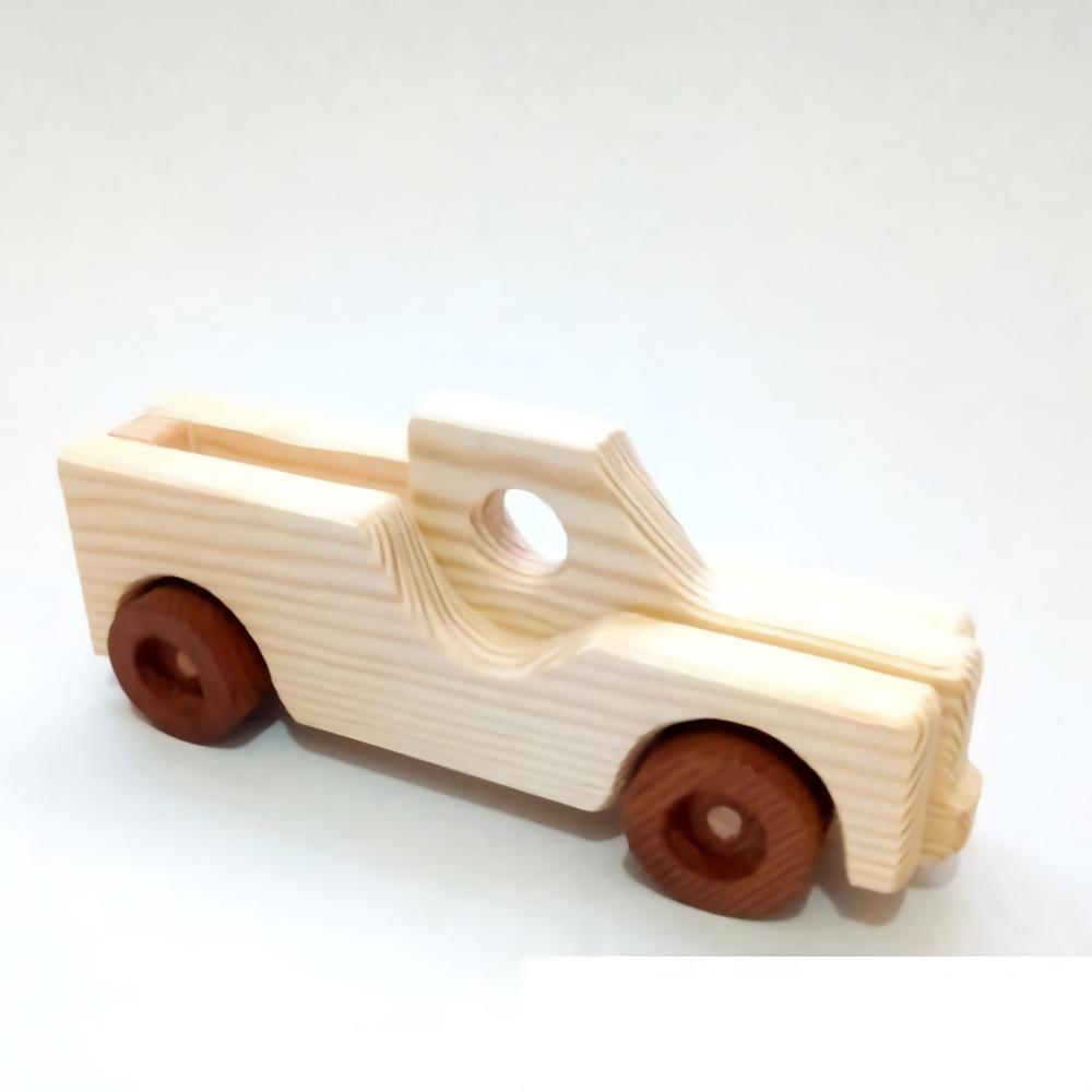 Mobil Mainan Kayu 4 Model Yang Berbeda (Truk Pikap-Desain JEEP-ATV-ORIGINAL)
