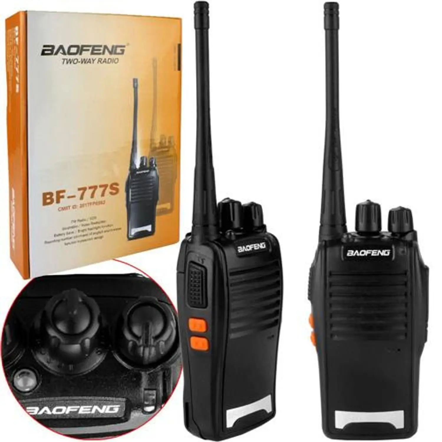 4 Radios Comunicadores Walkie Talkie BaoFeng profisional Bf-777s com fone de ouvido-2 caixas com 4 unidades