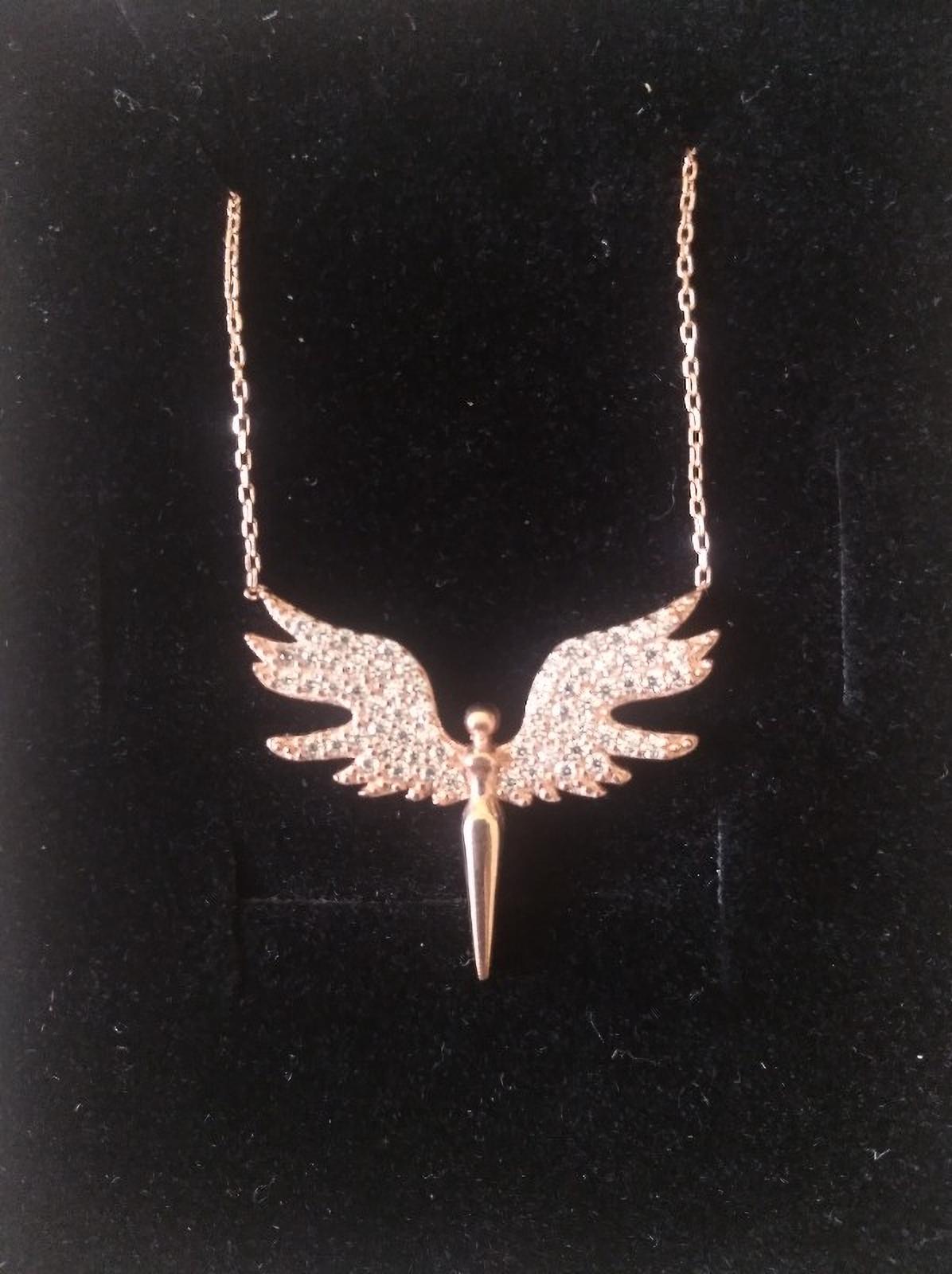 2021 Model Baru Kualitas Tinggi Perak Asli Daisy Perak Michael Malaikat Kalung 925 Sterling untuk Anak Perempuan