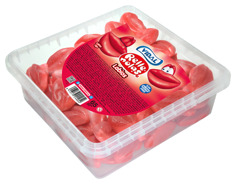 Lábios crescidos Bandeja De Lábios Cheios, 75 Pcs, Vidal Treats