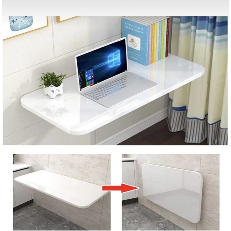 Meja Dapur Lipat Dipasang Di Dinding Meja Lipat Putih