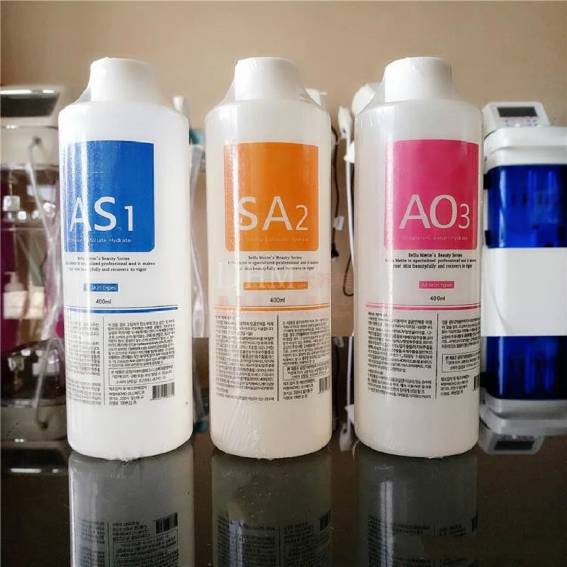 As1 Sa2 ao3-小さな偽の皮むき器,400ml,酸素濃縮物,顔のクレンジング,液体美容のエクスポート
