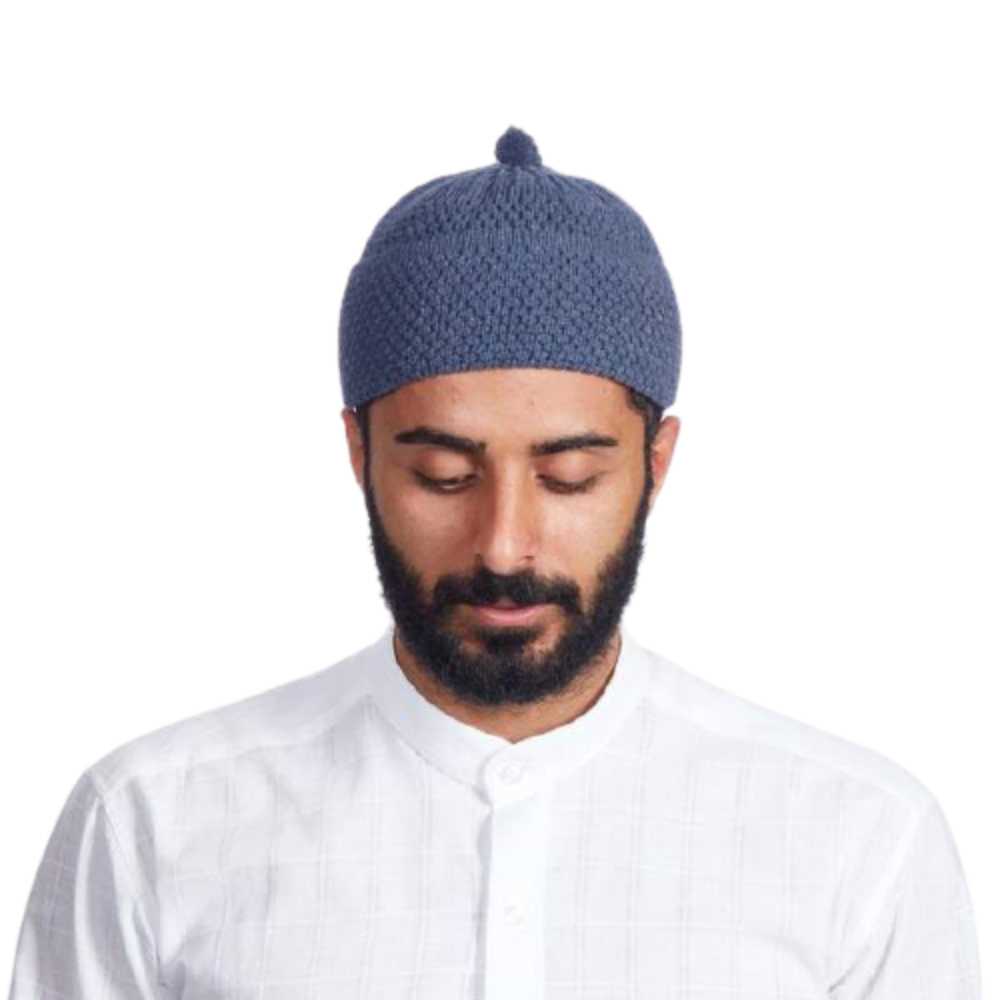 Gorro turco musulmán islámico Kufi Taqiya Takke Peci, Gorro de oración con Bobble estirable de colores sólidos