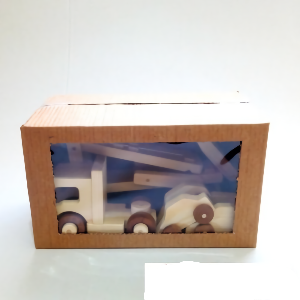 Truk Pengangkut Mobil Mainan Kayu (Semua Produk dan Pernis Memenuhi Standar 7-13)