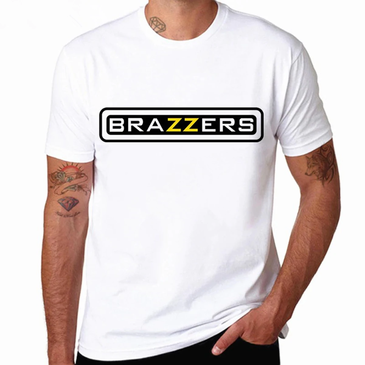 Brazzers-Sudadera con capucha para hombre, chándal informal de algodón, camiseta de verano, camiseta suave