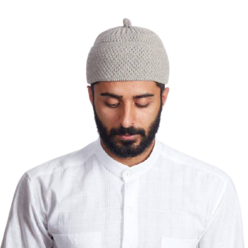 Gorro turco musulmán islámico Kufi Taqiya Takke Peci, Gorro de oración con Bobble estirable de colores sólidos
