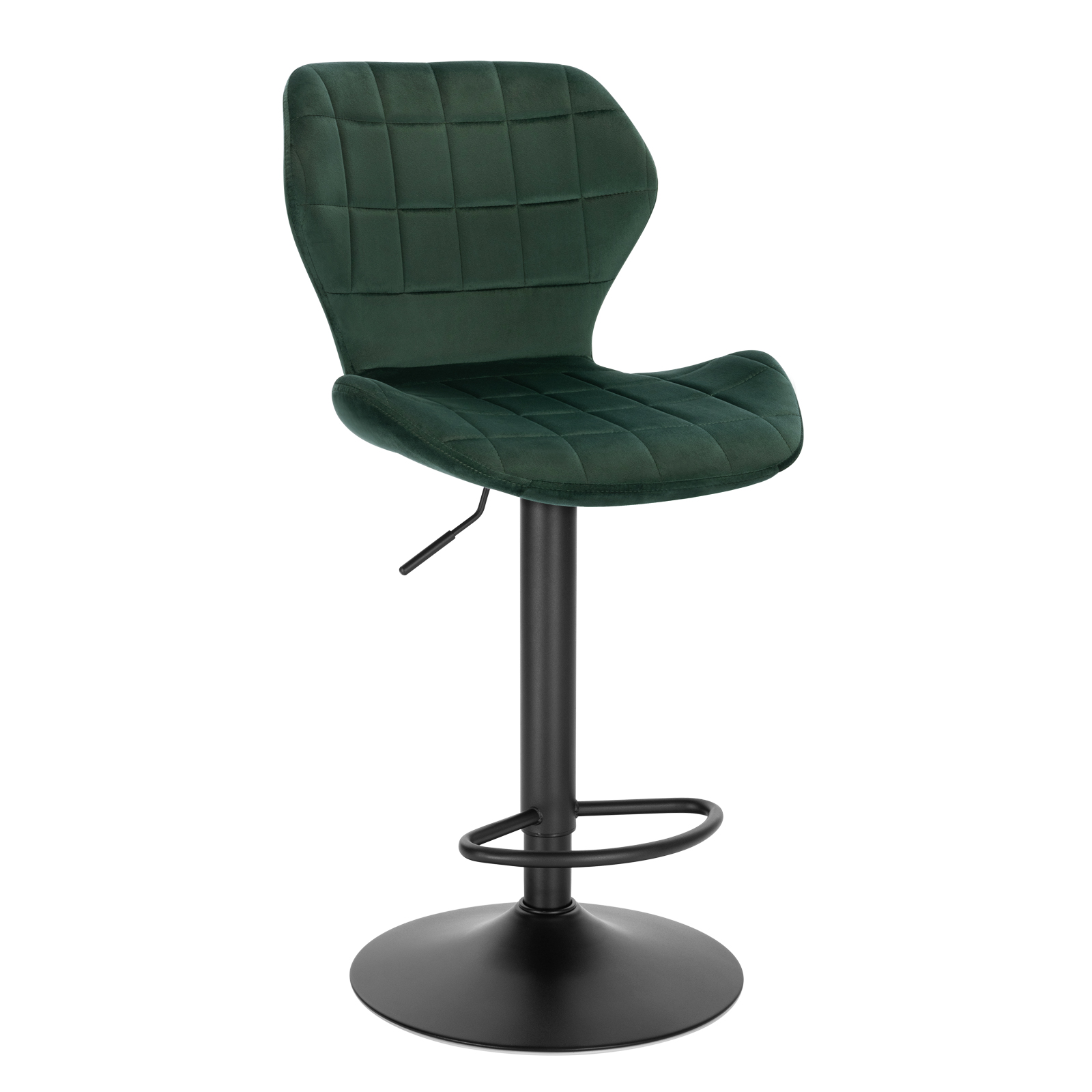 Taburete de bar ajustable en altura C 360 °   Silla de bar giratoria, taburete de terciopelo con respaldo, reposapiés para cocina, sala de estar y oficina