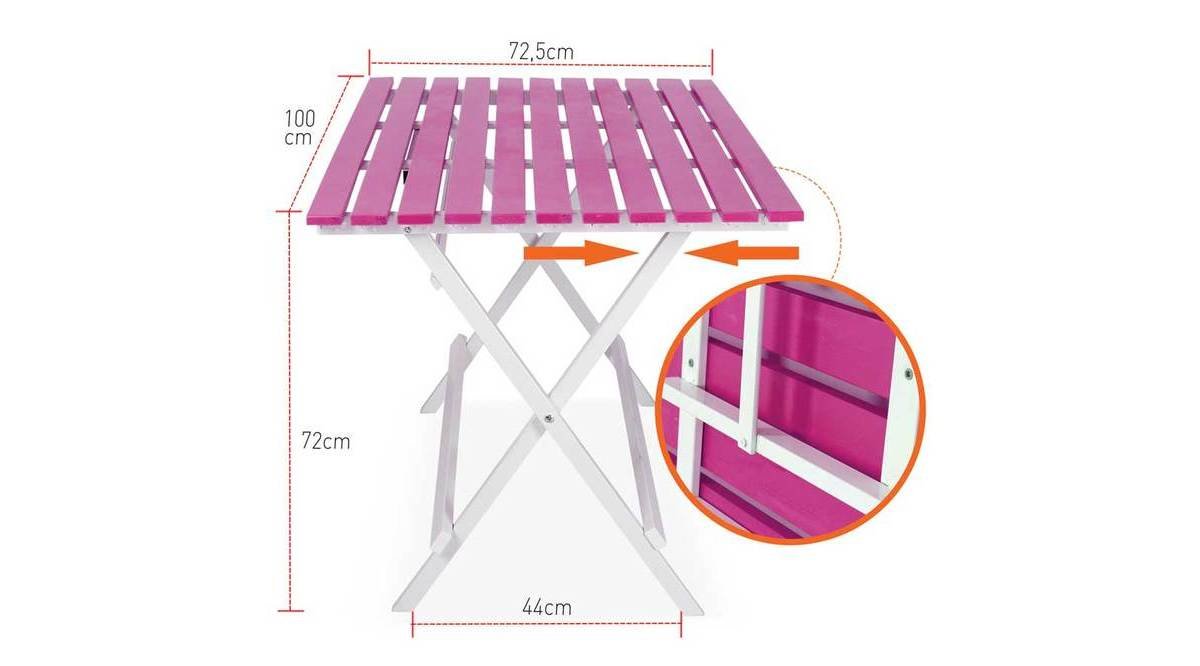 Adaliss Meja Lipat Meja Dapur Taman