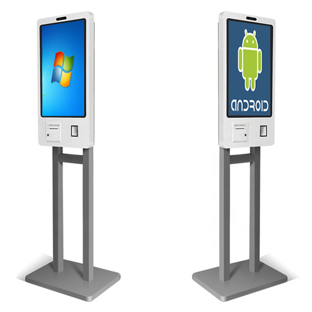 Ordinamento self-service indipendente da 24 pollici KIOSK (Android o Windows, stampante/lettore di codici a barre incluso, software non incluso)