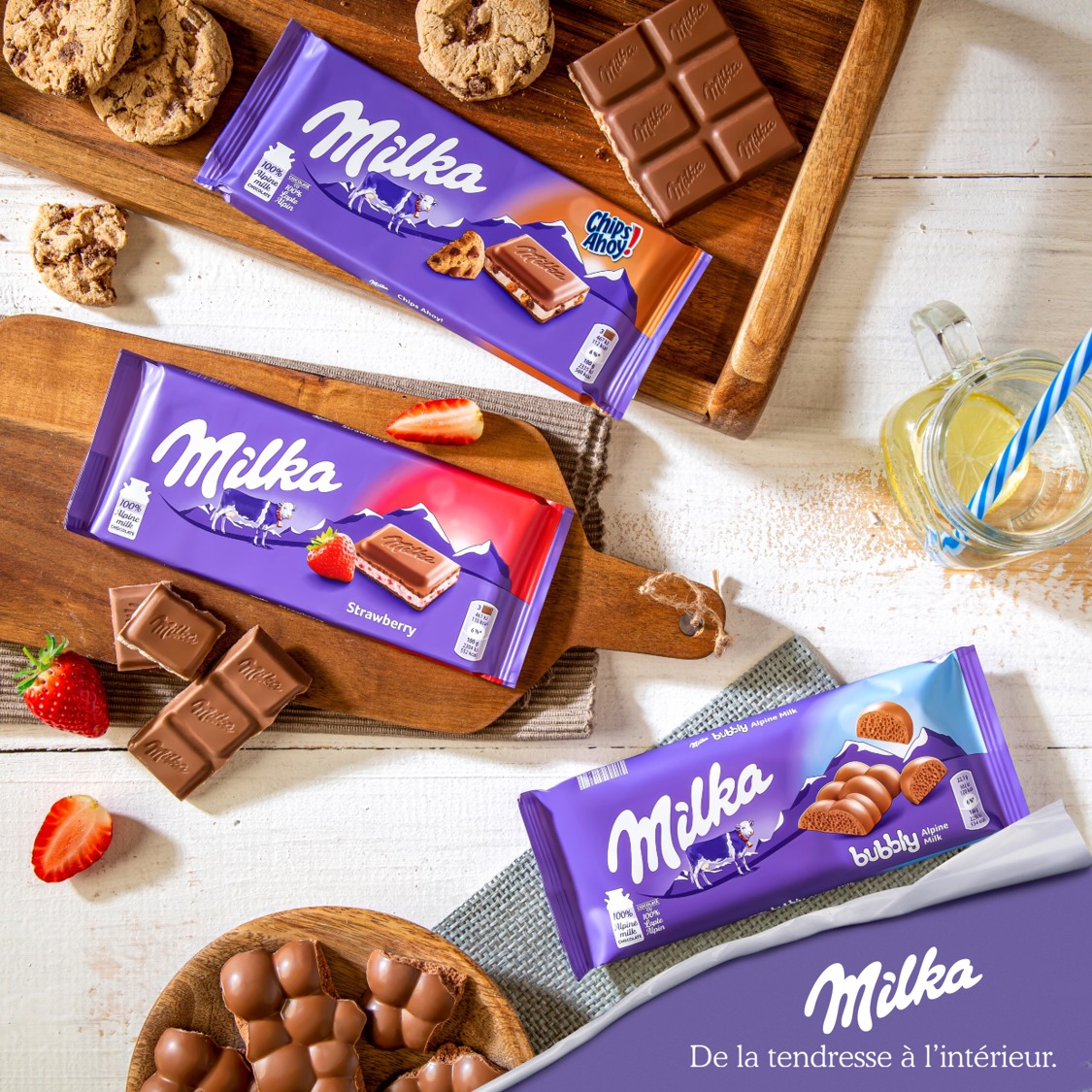 Milka chips comprimidos ahoy-caixa de 100 gramas comprimidos de chocolate ao leite-Embalagem de 22 unidades-deliciosos comprimidos chocolate sabor chips ahoy experimentar sua mistura crocante de sabores!