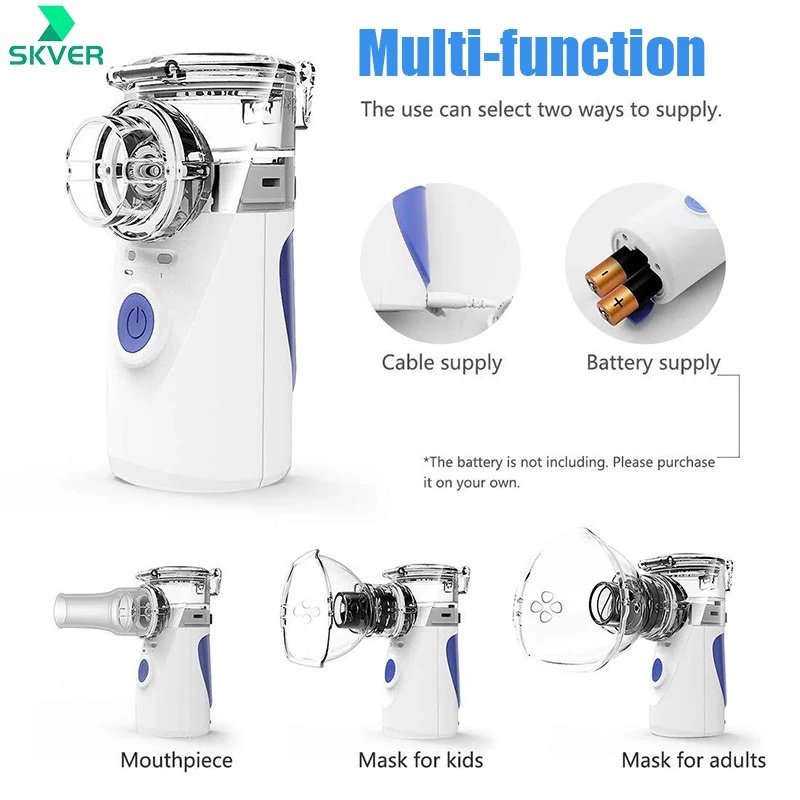 Di Động Máy Xông Khí Dung Máy Y Tế Atomizer Nebuliser Inhalator Người Lớn Trẻ Em Im Lặng Đế Hít Humidificador Nebulizador Portatil