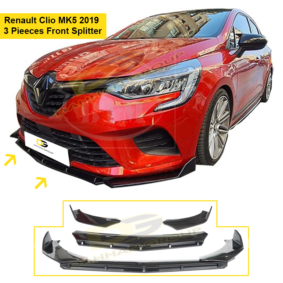 Renault Clio MK5 2019 Trước Môi/Bộ Chia 3 Cái Bóng/Piano Nhựa Cánh Trước Spoiler Xe Accessoreis