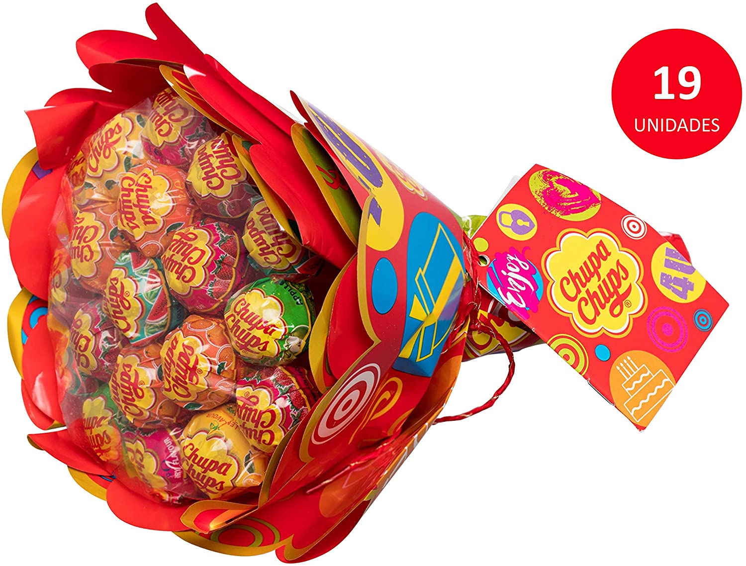 Buquê de flores Chupa Chups - o buquê de doces mais doce com que eles te direoverá Yoteailoviu muitas vezes contém 19 lupachups variados - uma maneira original para mostrar amor