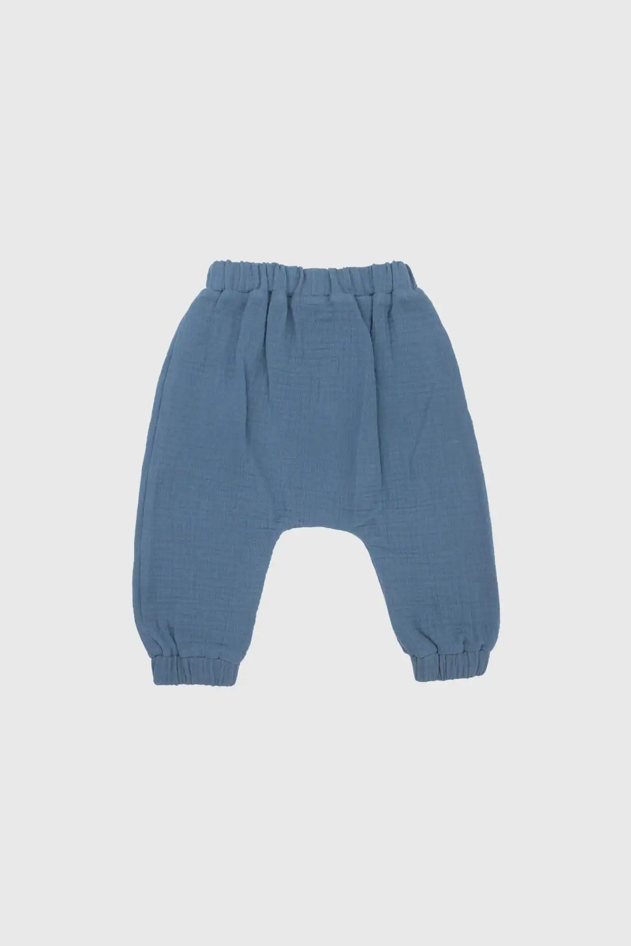 100% Celana Katun untuk Anak Laki-laki dan Perempuan Biru dan ECRU dengan 2 Pilihan Warna Yang Berbeda