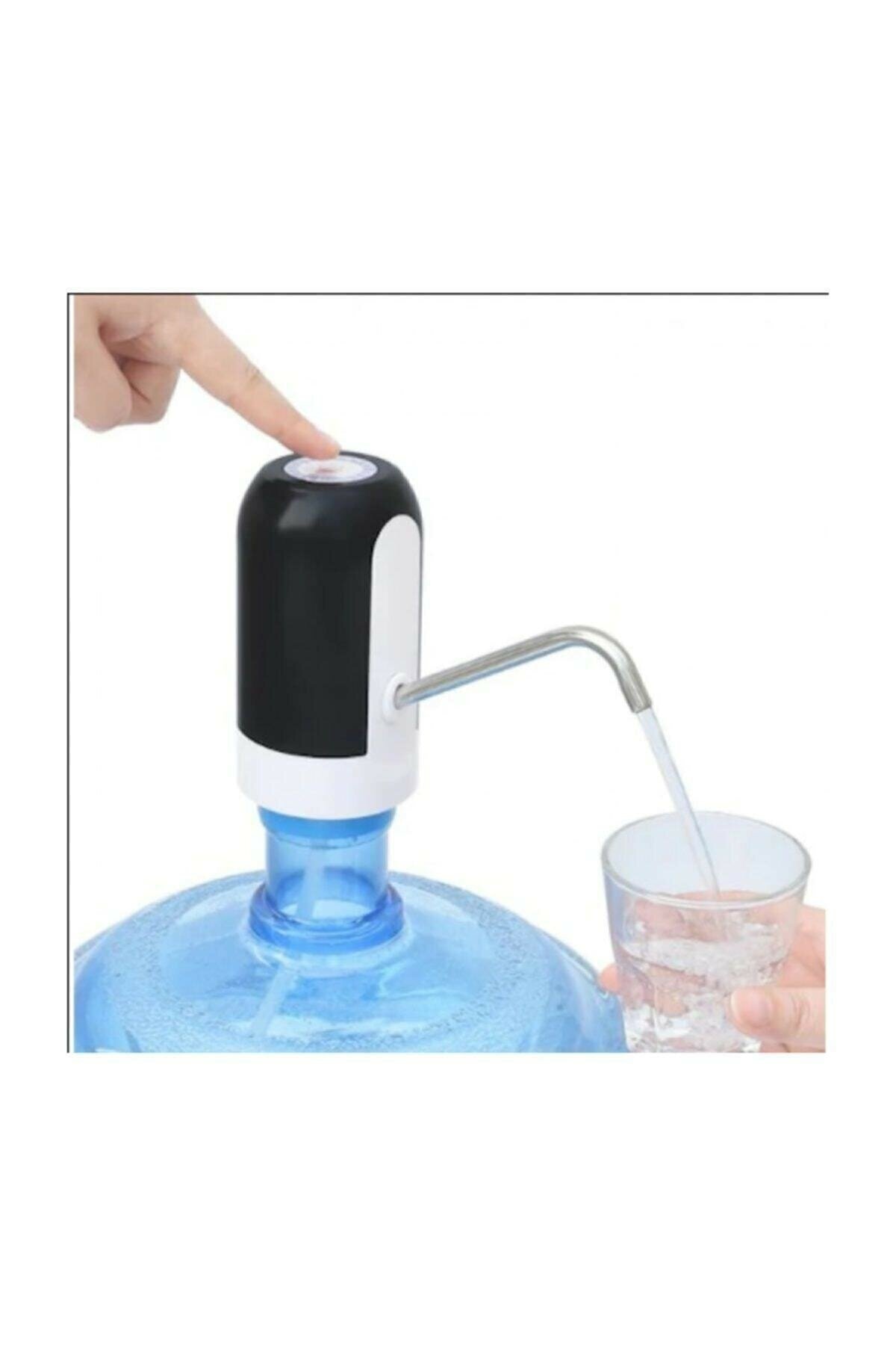Dispenser Botol Air 5 Galon USB Pengisi Daya Rumah Tangga Portabel Dapat Diisi Ulang Satu Tombol Pompa Hitam