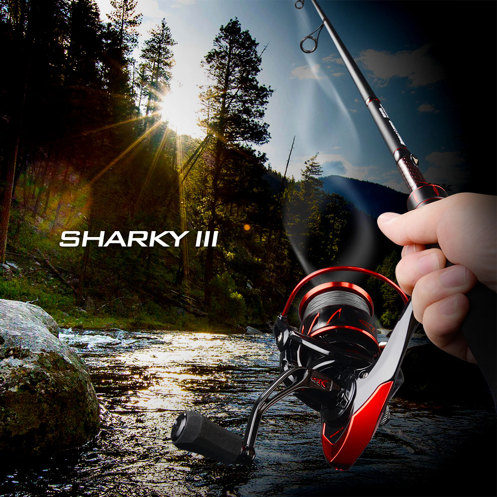 Mulinello da spinning KastKing Sharky III innovativo con resistenza all'acqua Mulinello da pesca con potenza massima di trascinamento da 18 kg per la pesca al luccio