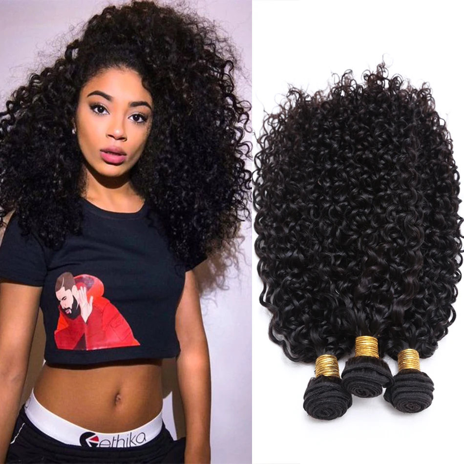 12A Brasileiro Wet and Wavy Bundles Virgem Cabelo Humano Weave 4 Bundle Deals Afro Kinky Curly Hair Extension Cheveux Humain Bundles