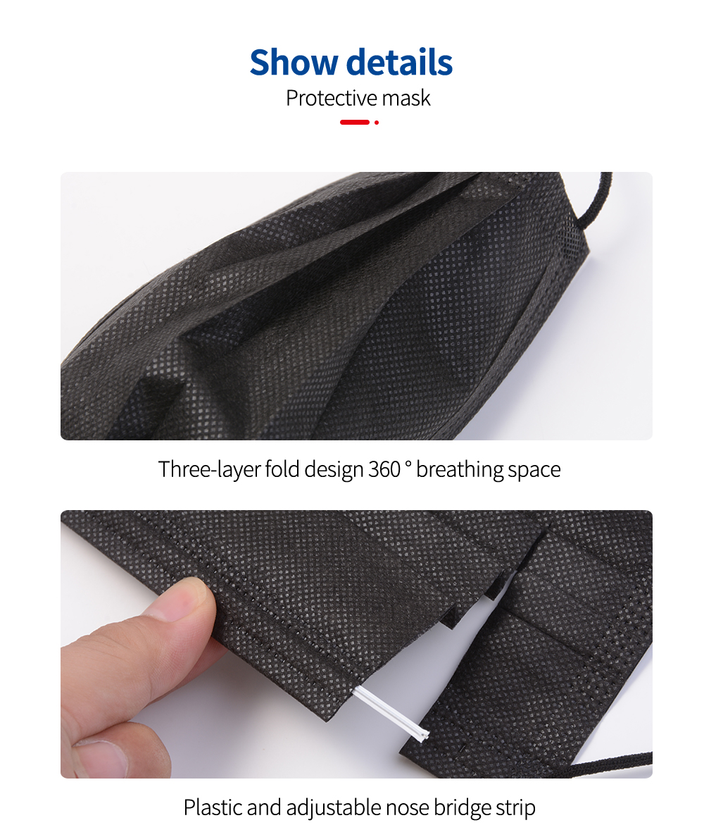 10-600 個認定サージカルマスク医療マスク黒大人マスカリラサージカルフェイスマスクマスカリラ quirurgicas homologadas