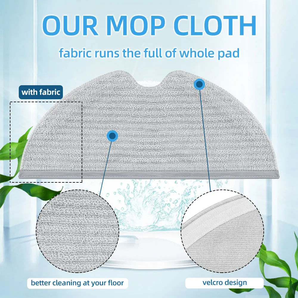Compatible con ( Xiaomi Robot Vacuum Mop 2C / XMSTJQR2C ) Rodillo, cepillo lateral, filtro HEPA, trapo de limpieza, piezas de repuesto y accesorios para robots aspiradores.