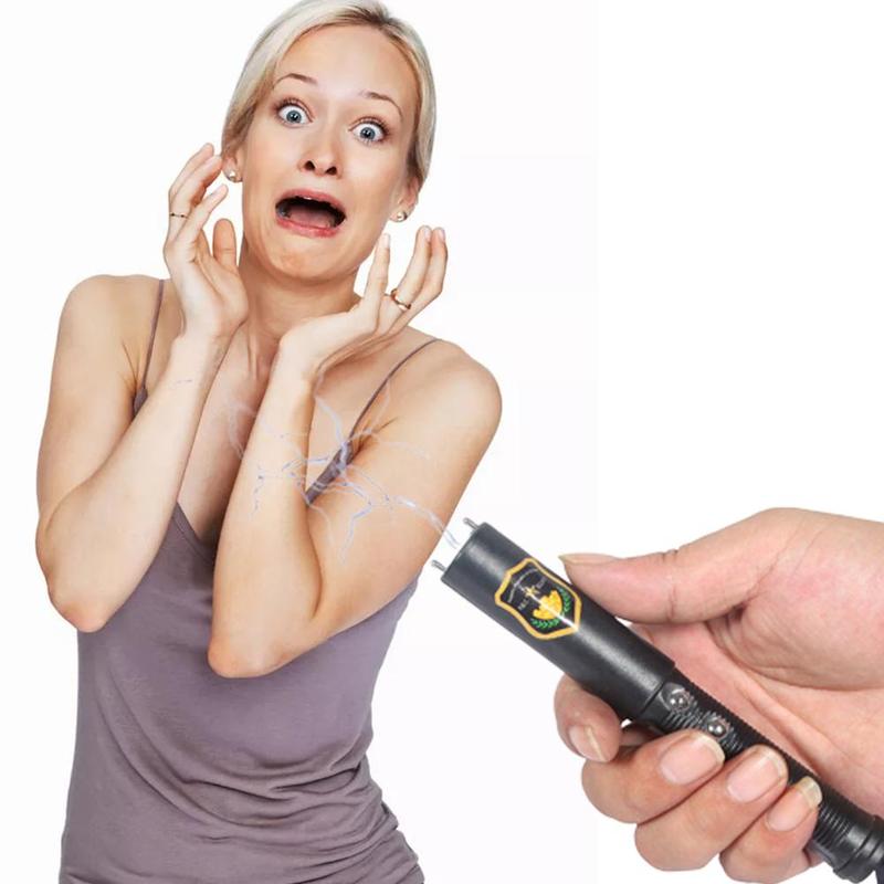 Choque elétrico seguro eletrock lanterna brinquedo vara de choque elétrico brinquedo inofensivo em forma de haste de choque elétrico brinquedo de brincadeira