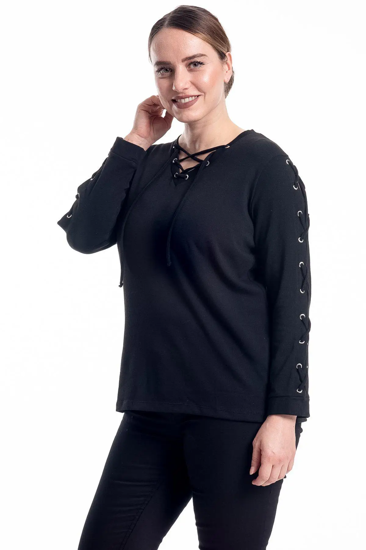 Mango de talla grande Hanezza con ojal Bluz