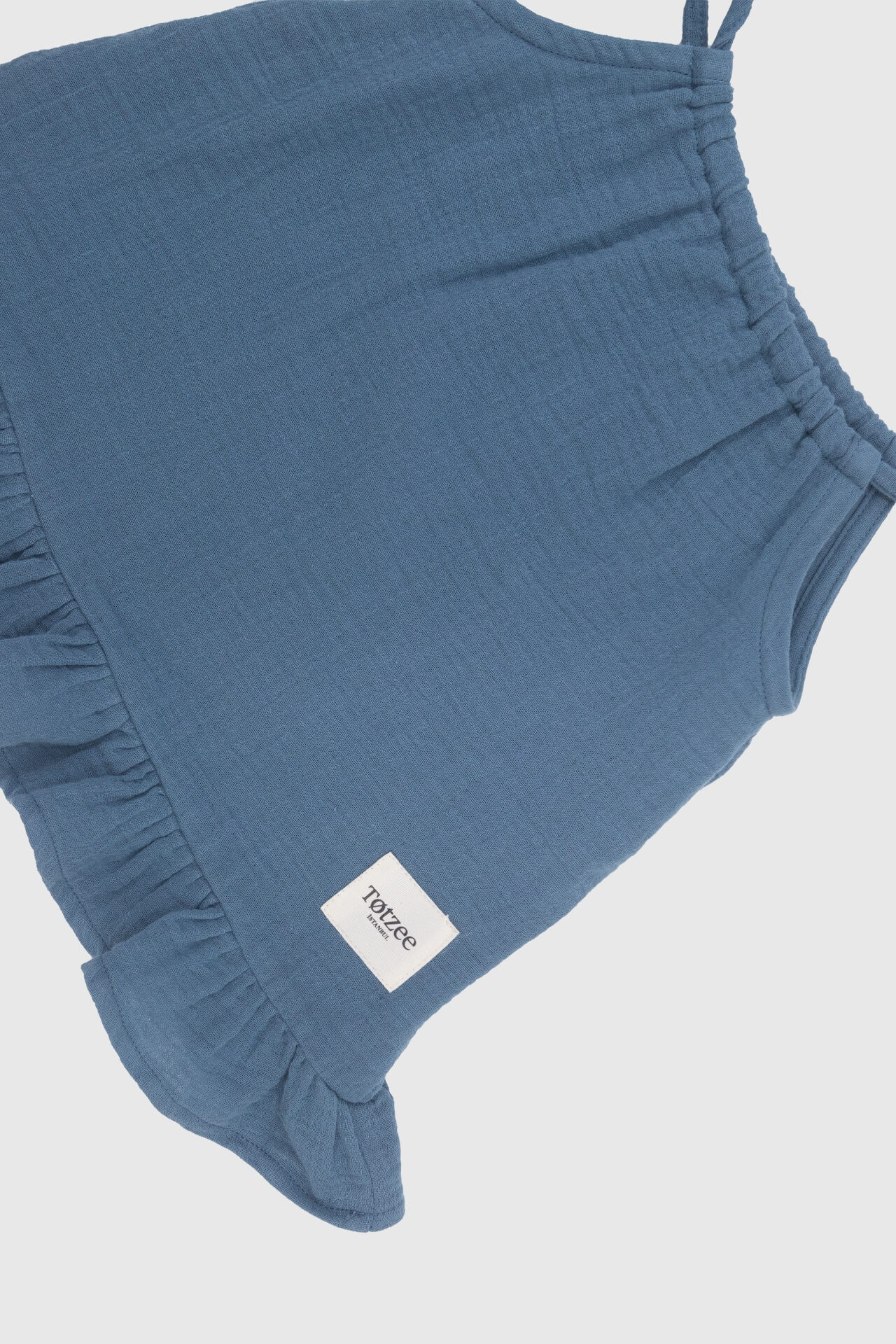 100% Katun Tali Tali Gaun untuk Anak Perempuan dan Bayi Merah Muda dan Biru dengan 2 Pilihan Warna Yang Berbeda