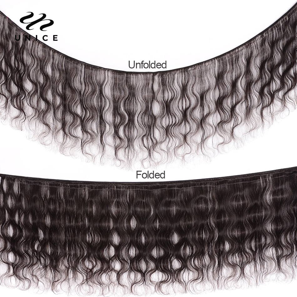 Unice髪30インチ実体波バンドルペルーの毛束100% 人毛エクステンション処女毛織り自然な色1/3/4ピース