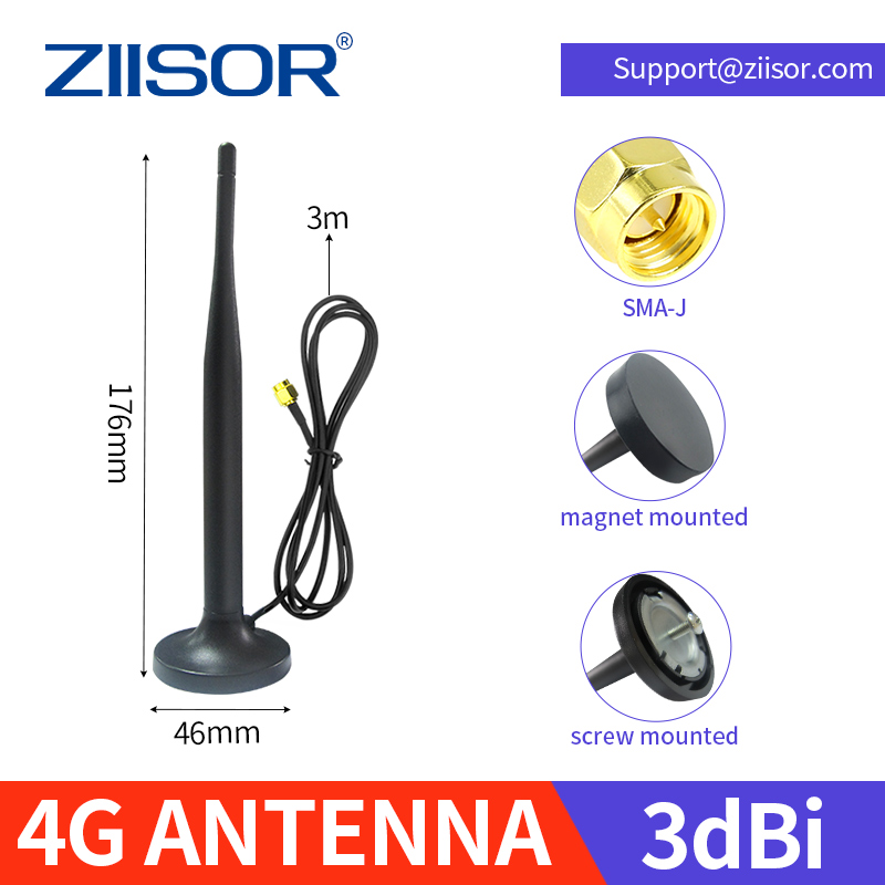 4G-Antenne SMA-Stecker WLAN für Router LTE Omnidirektionale Schraubenbefestigungsantenne mit Magnet