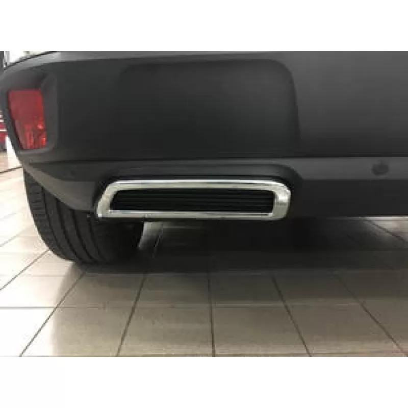 Penutup Krom Diffuser Knalpot untuk Peugeot 3008 Aksesori Trim Bingkai Baja Tahan Karat 2017 dan Model Lebih Baru Gaya Kromium